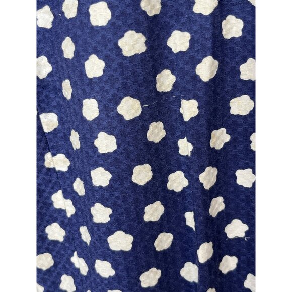 Kate Spade‎ Cloud Dot Straight Leg Cotton Blend Navy White Ankle Pant Size 2 - Picture 5 of 11